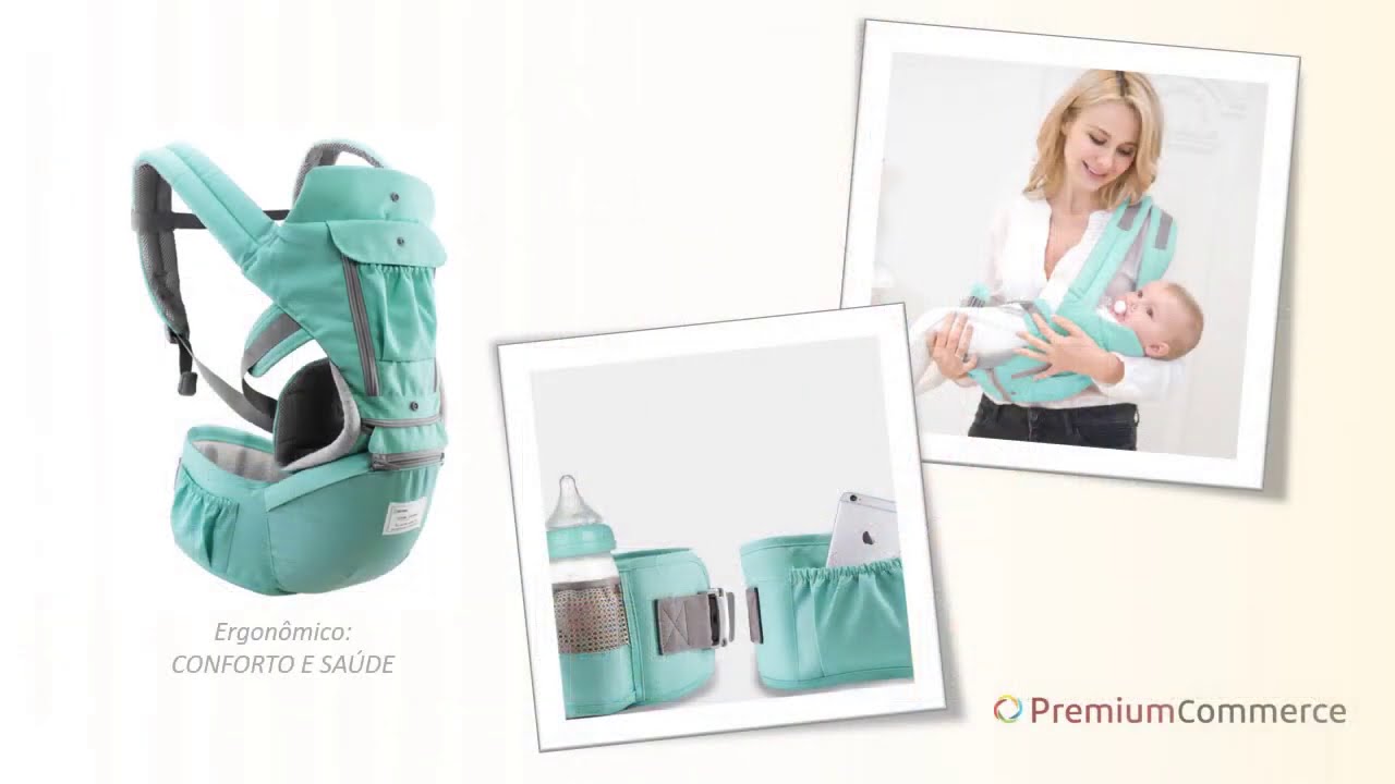 Bolsa canguru ergonômico AIEBAO bebê mamãe 3 em 1