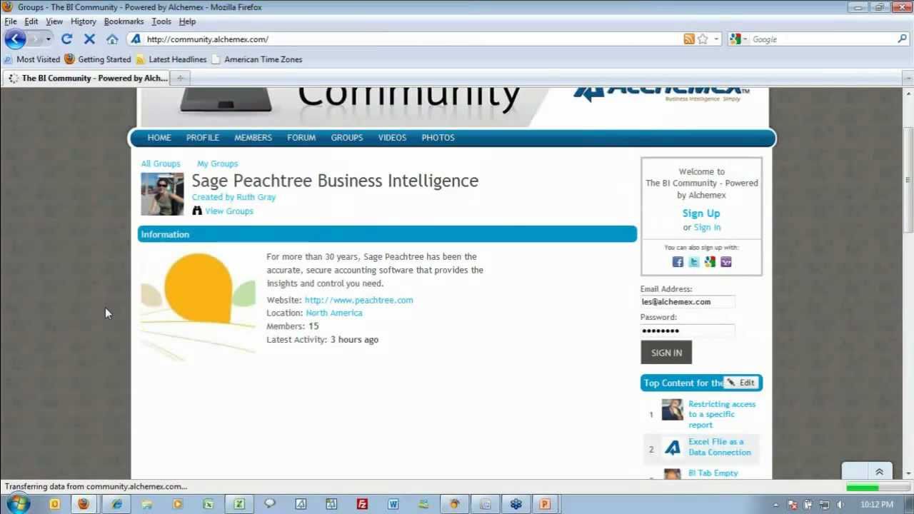 Business Intelligence Webinar by Sage Peachtree: Level 1: Session 2