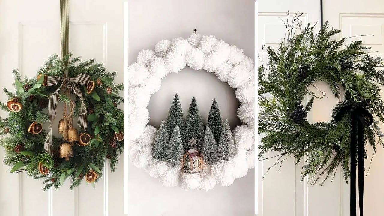 45 Modern and Minimalist Christmas Wreaths Ideas