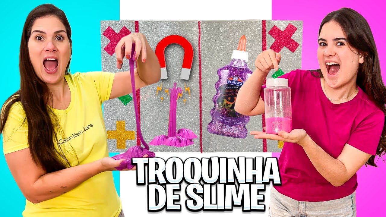 TROCAS DE MATERIAL PARA SLIME! ELA GANHOU UM ITEM ÉPICO!