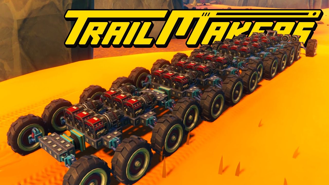 26 WHEEL GIANT ROCKET POWERED ROCK CRAWLER MONSTER CAR! - Trailmakers Early Pre-Alpha Gameplay