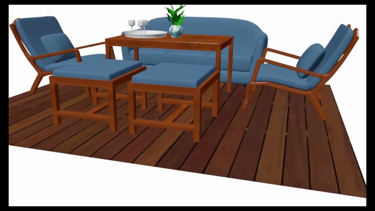 Petit patio en 3D -
