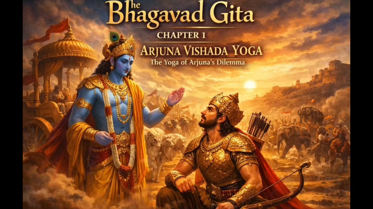 🔴 LIVE Bhagavad Gita Chapter 1 Chanting | Sanskrit Gita Recitation for Meditation