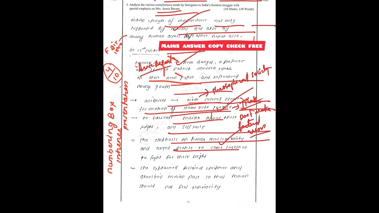 upsc mains answer writing ✍️, free evaluation, upsc toppers copy