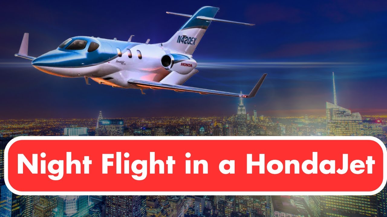 Night Flight in a HondaJet