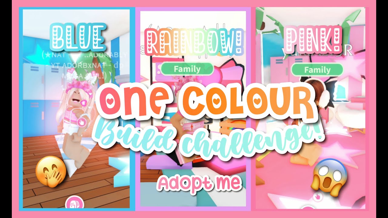 😱 ЧЕЛЛЕНДЖ ПО СТРОИТЕЛЬСТВУ В ОДНОМ ЦВЕТЕ!! В ADOPT ME || МИНИАТЮРНЫЙ ДОМИК В СТИЛЕ ПРЕППИ!