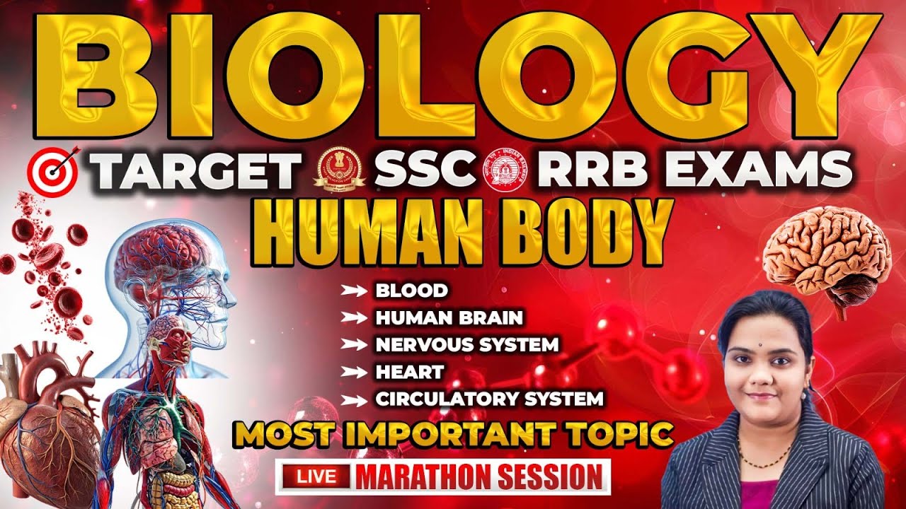 BIOLOGY Human Body Organs | Most Expected Questions for SSC, RRB, APPSC, TSPSC, Police Exams