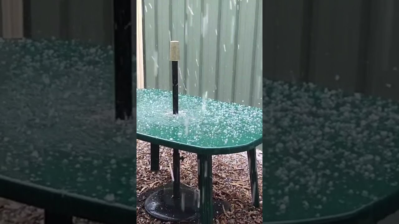 Freak hail storms batter brisbane, Queensland (Australia) - October 21 