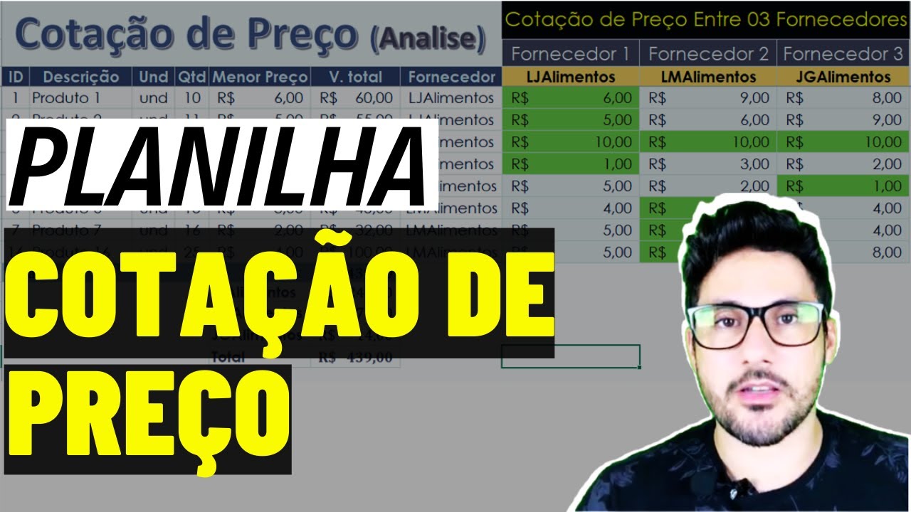 Como Fazer Planilha de Cotação de Preço no Excel