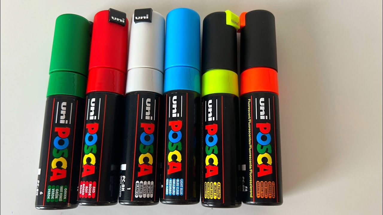 My First Video Of 2024 🎊🤩 Activating My New Set POSCA Markers 8K… Very Satisfying
