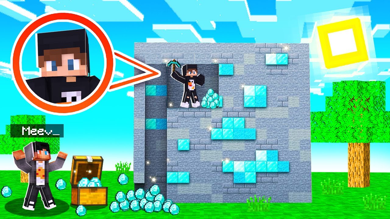 Giant Diamond Block | ماين كرافت: استكشاف الدايموند العملاق😱!!(فجرت العالم)💥🤣!!؟