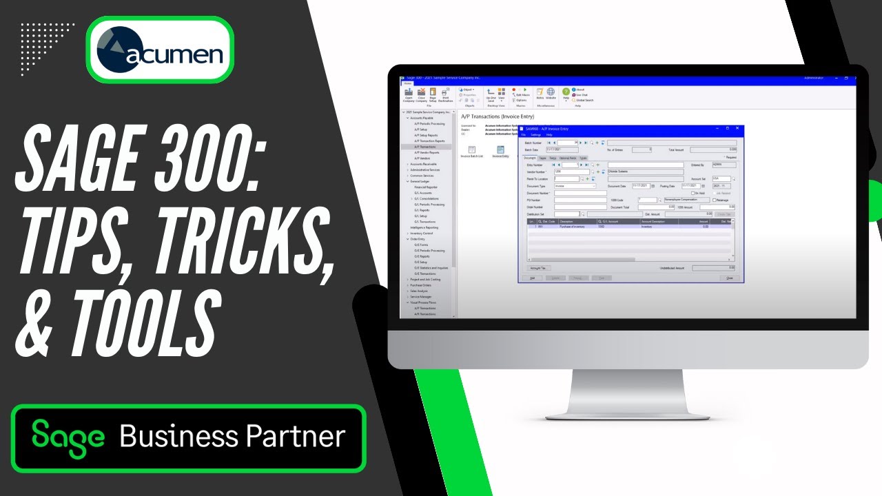 Tips, Tricks, and Tools for Sage 300