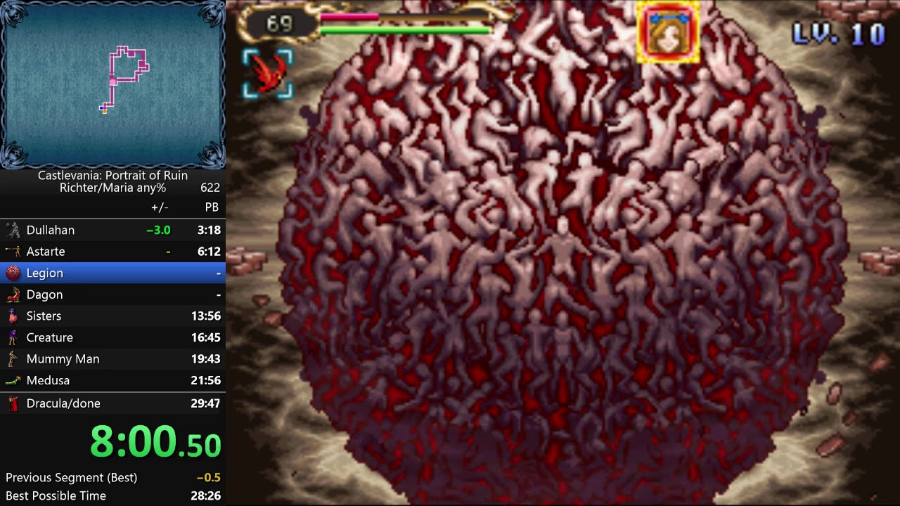 Castlevania: Portrait of Ruin, Richter speedrun in 28:56