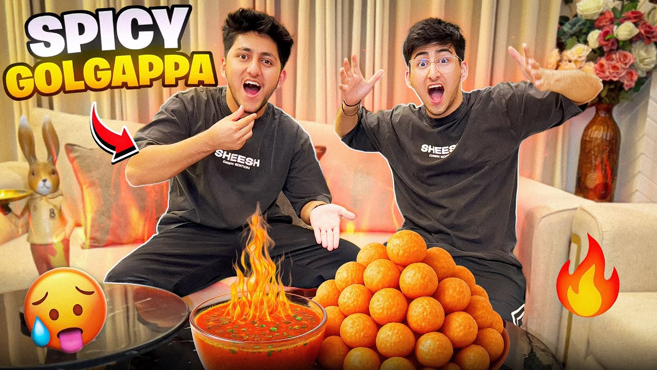 Spicy Golgappa Challenge With Sunny😂🌶️