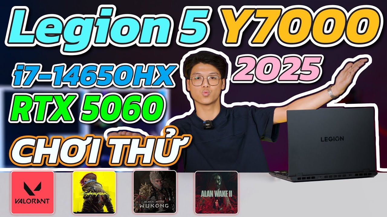 CHƠI THỬ Black Myth Wukong, Cyberpunk, CS2... tr&ecirc;n Legion 5 Y7000 2025! RTX 5060 CỰC KHỎE!| TGS365