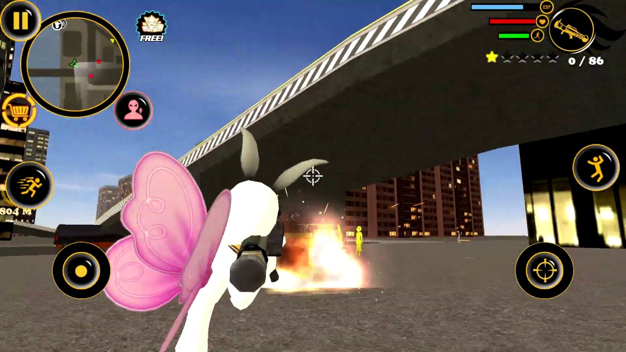 Real Stickman Crime | Naxeex | Bunny Ears Butterfly Android Gameplay HD