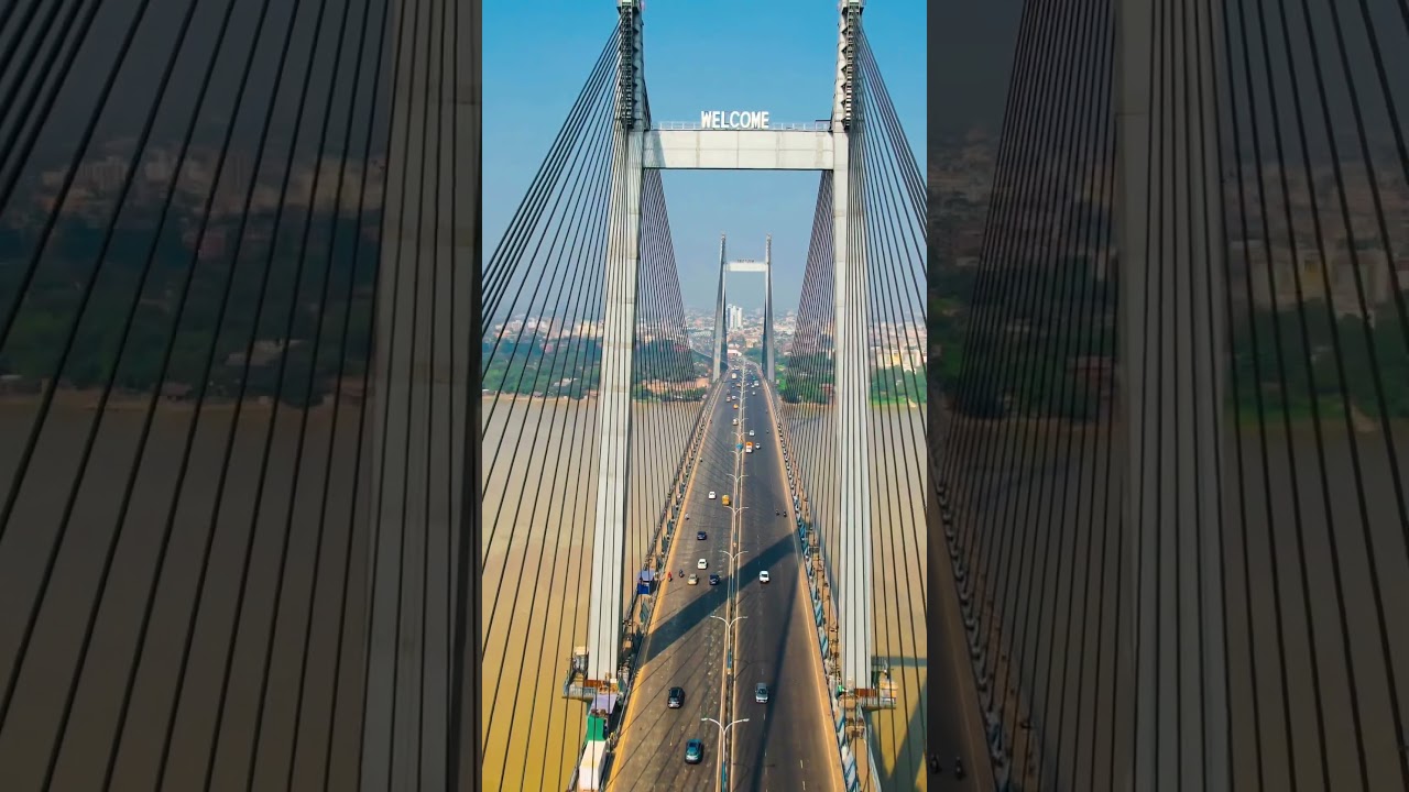 Vidyasagar setu 💗 Kolkata 4k drone view 🥰