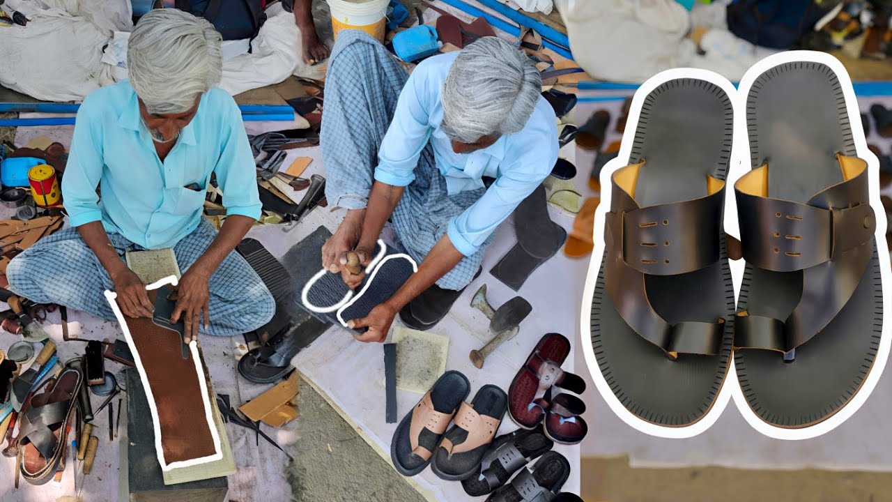 How Handmade Leather Sandals Are Made | Traditional Chappal Making Process Step-by-Step #chappal