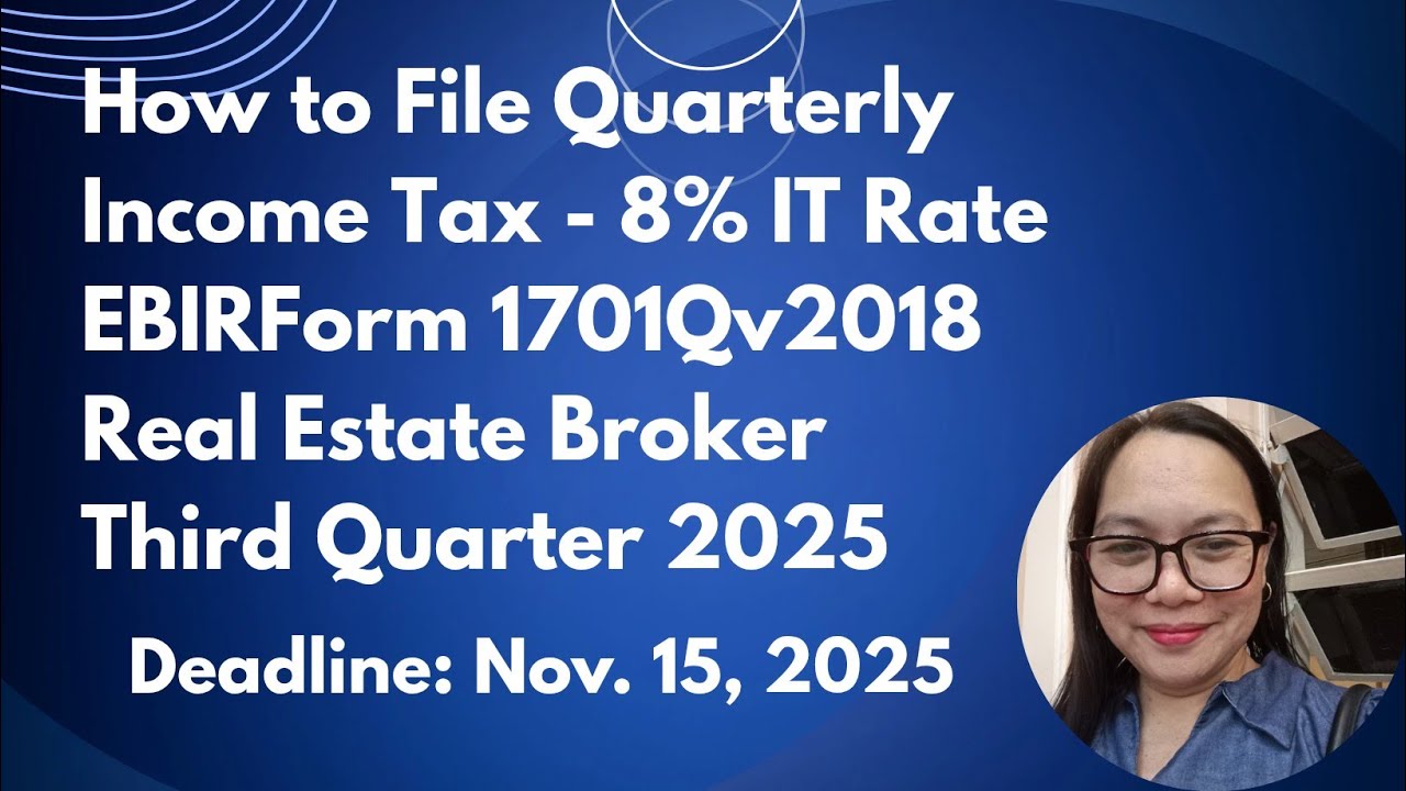 QUARTERLY INCOME TAX RETURN 8% IT RATE REAL ESTATE BROKER