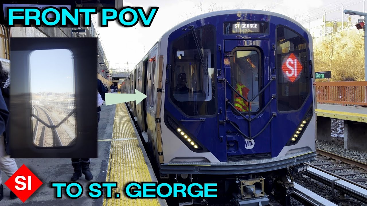 Front window POV | R211S Express to St. George from New Dorp | MTA Staten Island Railway