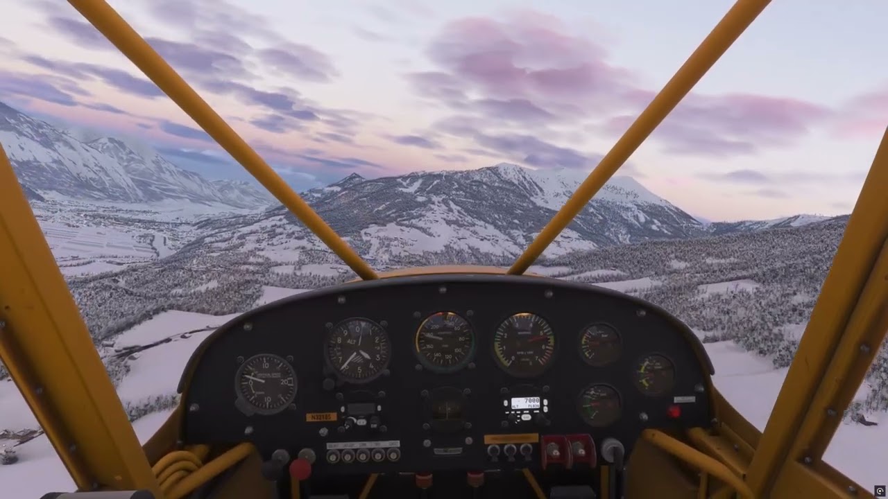 Flying Home for Christmas | Alpine Winter Flight | Cockpit Ambience ASMR