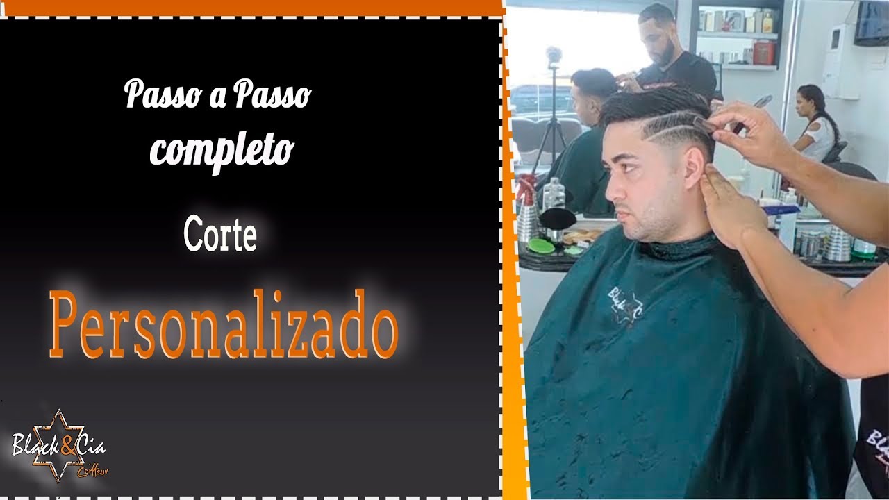 Passo a Passo corte de cabelo    masculino com risco