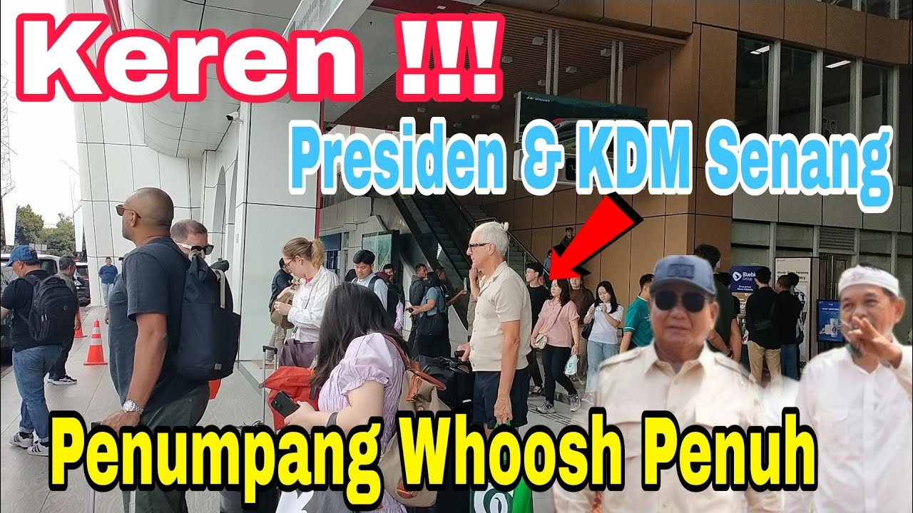 Keren Bikin Merinding Lihat Penumpang Banjiri Whoosh, Presiden & KDM Turut Senang#prabowo#kdm#whoosh