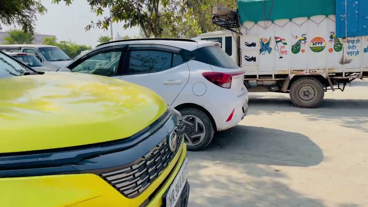 Tata Harrier in yellow color 