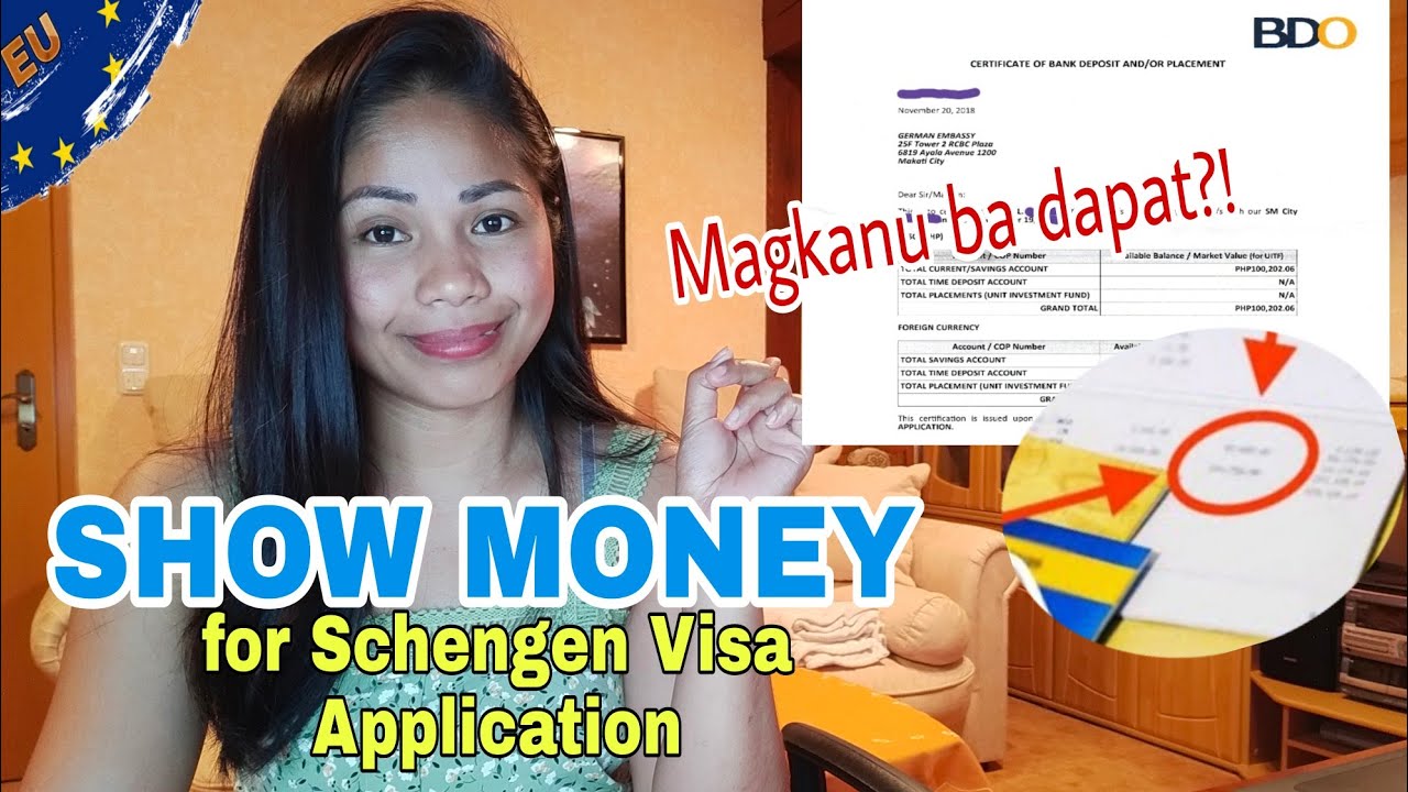 Show Money for Schengen Visa Application+TIPPS #schengenvisa#travel#europe