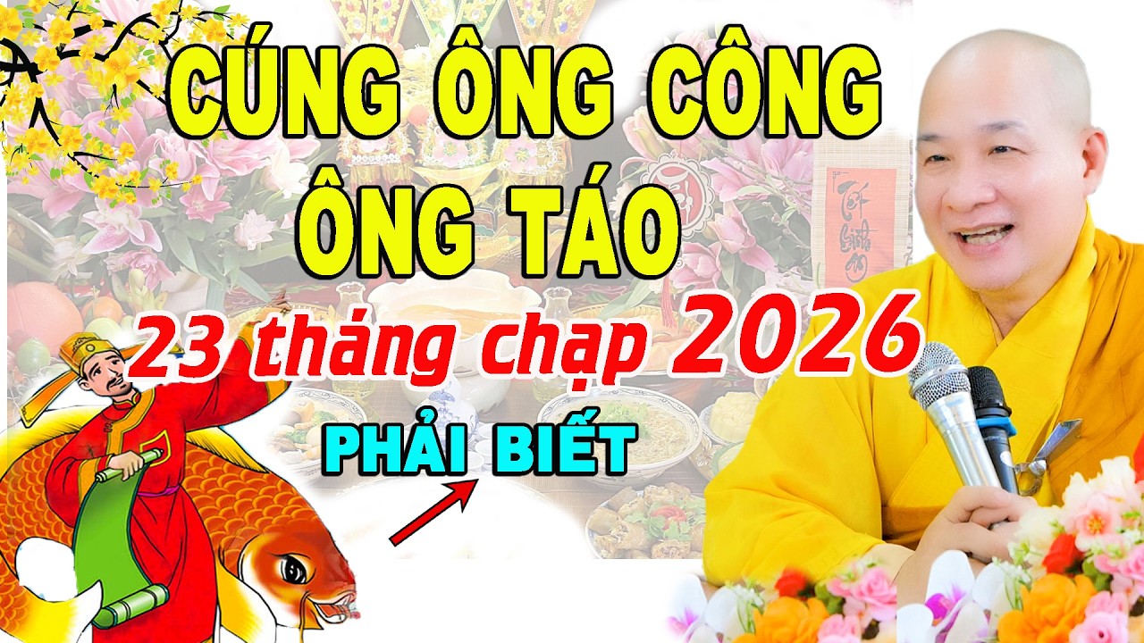 Cúng ÔNG CÔNG ÔNG TÁO 2026 - Làm sao rước lộc, may mắn, Gia Đạo An Yên - Thầy Thích Trí Huệ
