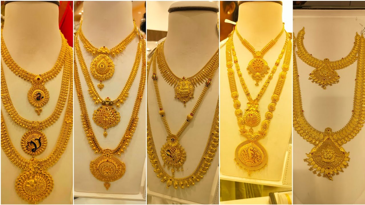 Sree Kumaran Thangamaaligai Necklace Middle Haram Long Haram Collection