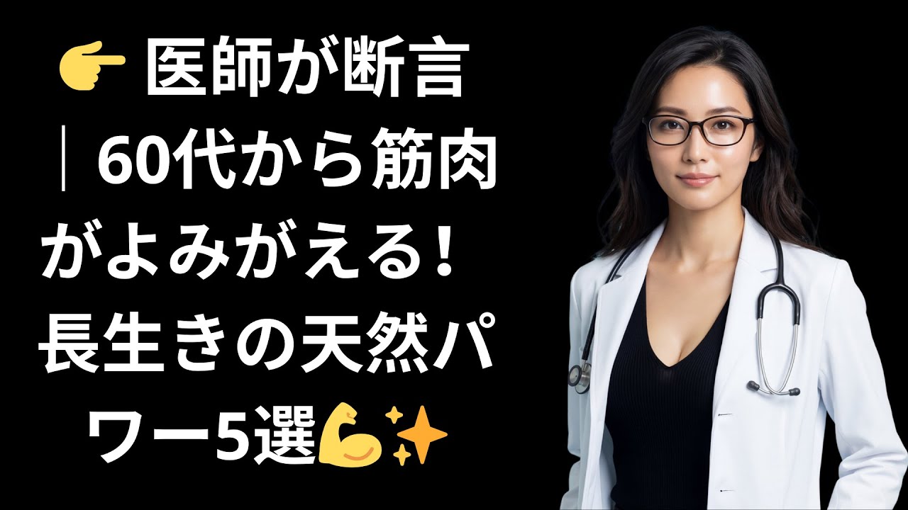 🩺 医師が教える｜60代から筋肉をよみがえらせる自然由来パウダー5選