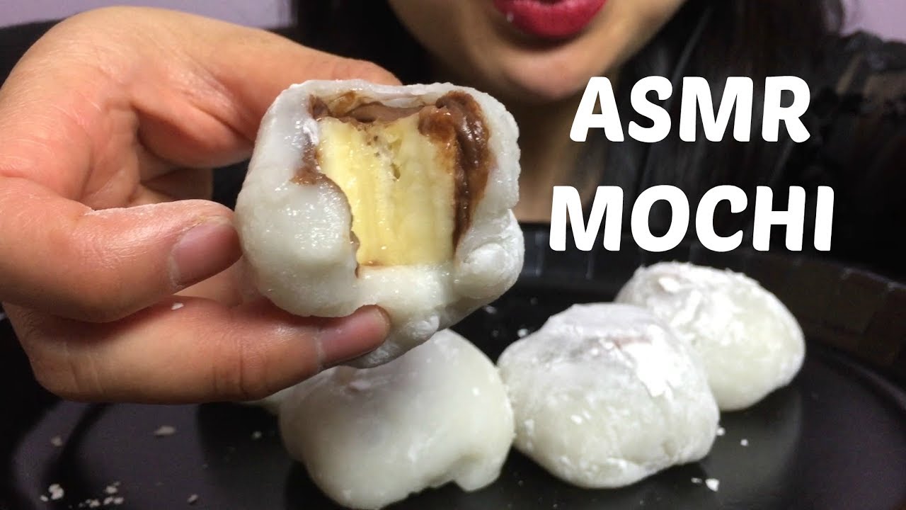 ASMR Banana Nutella Mochi (SOFT CHEWEY EATING SOUNDS) NO TALKING | SAS-ASMR