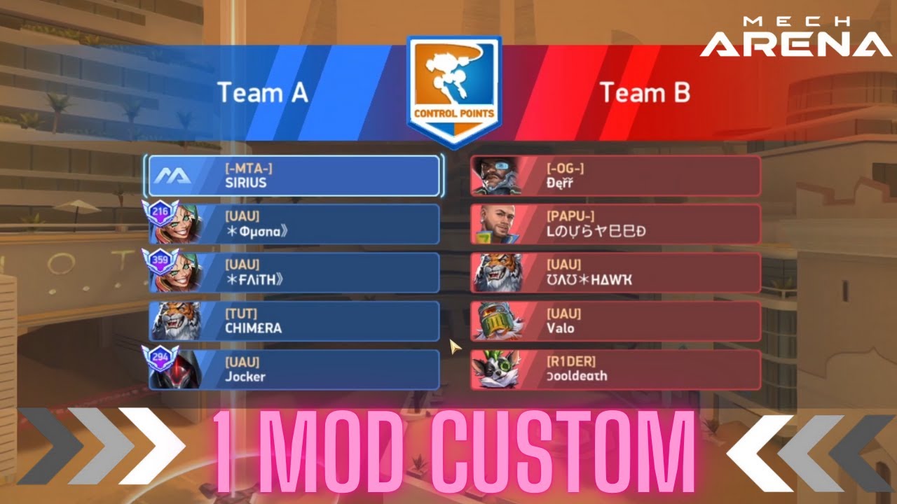 Mech Arena | 1 Mod Custom with UAU Clan 🔥 Intense Custom Battle