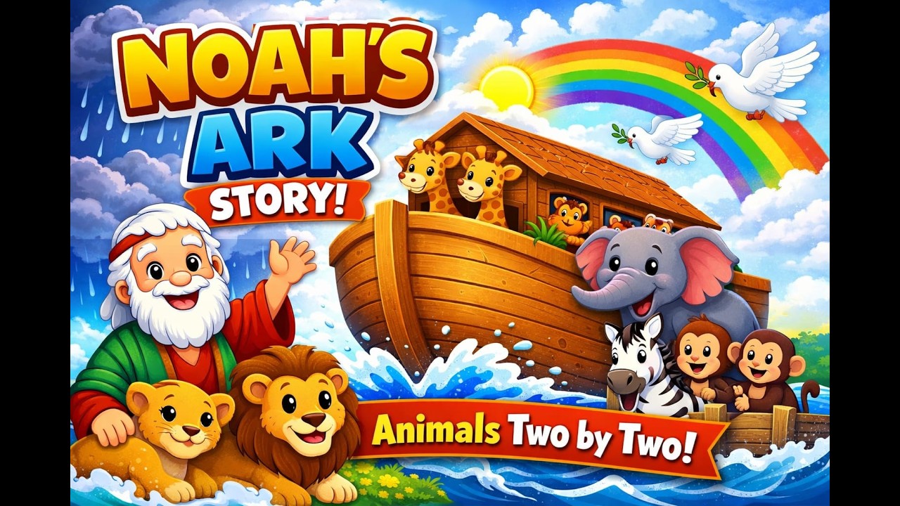The Story of Noah&rsquo;s Ark 🌧️🐘 Kids Bible Story with Animation