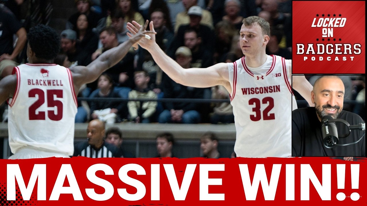 WISCONSIN BADGERS BEAT the Purdue Boilermakers! BASKETBALL reaction show!! Regular season FINAL!