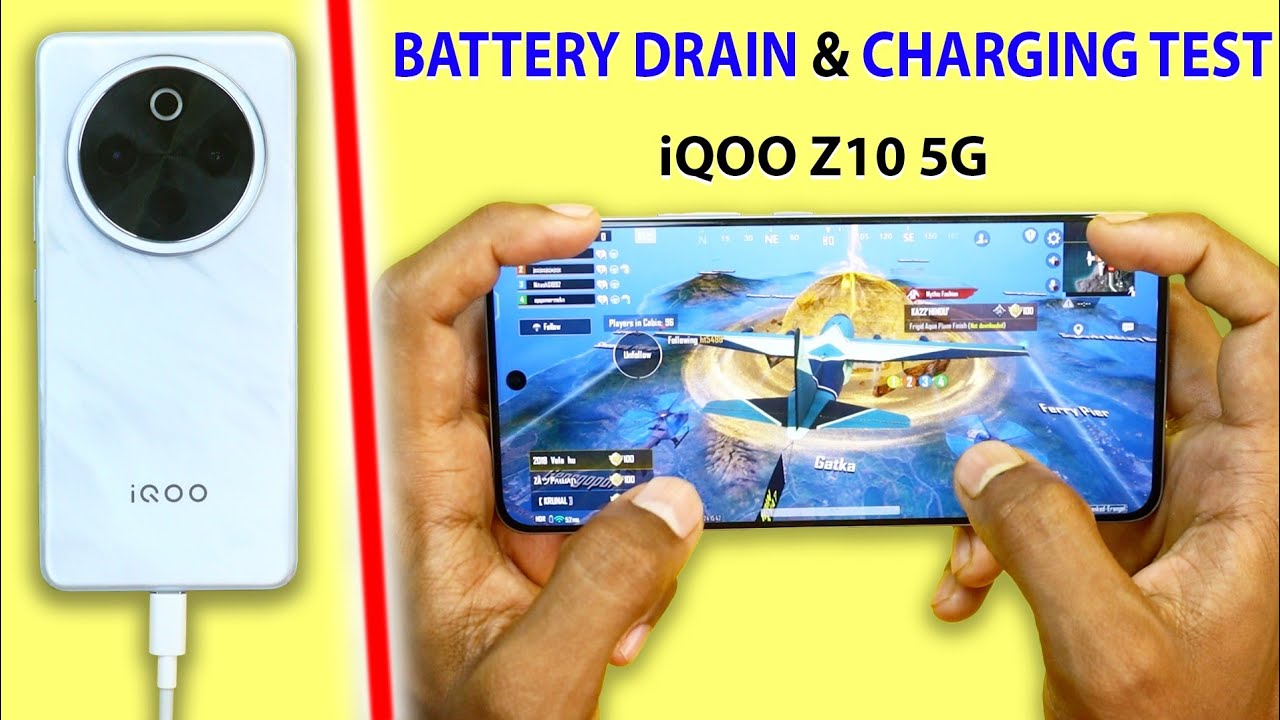iQOO Z10 5G Battery Drain and Charging Test -  Only BGMI Game Play🔥