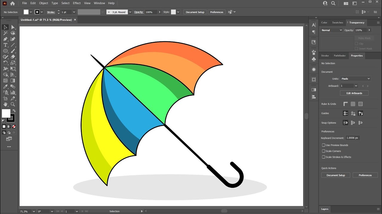 How to Draw an Umbrella in Adobe Illustrator