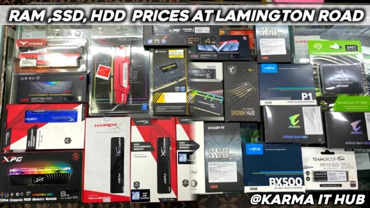 RAM , SSD , HDD Prices at Lamington Road Mumbai | Karma IT Hub