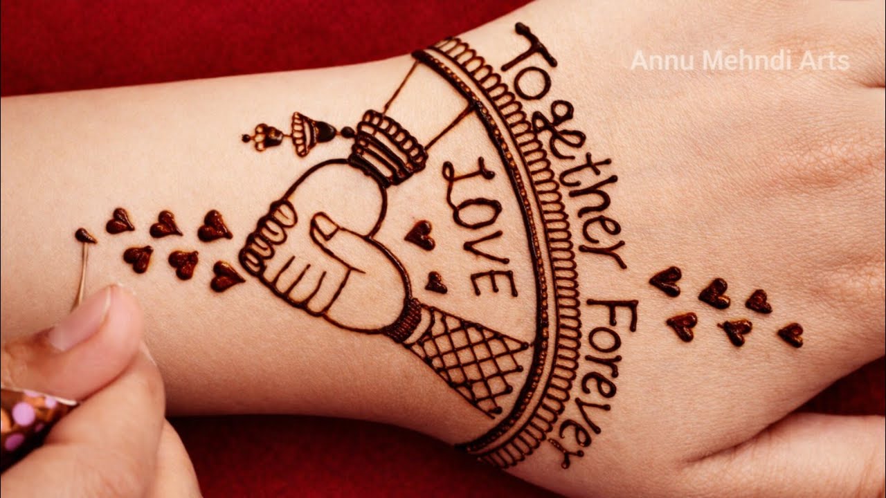 Couple Hand Pose Mehndi Design | Teej Special Mehndi Design | Love Mehndi Design | Couple Mehandi 