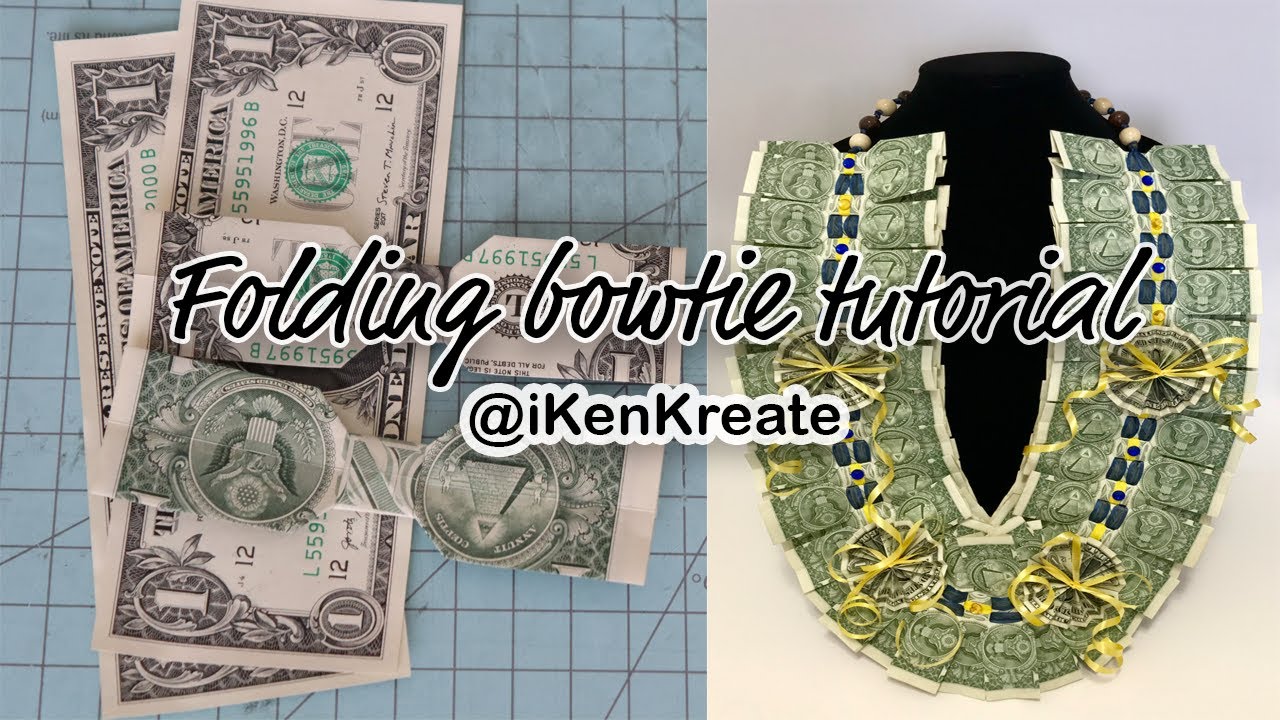 How to fold bowtie graduation leis (tutorial)