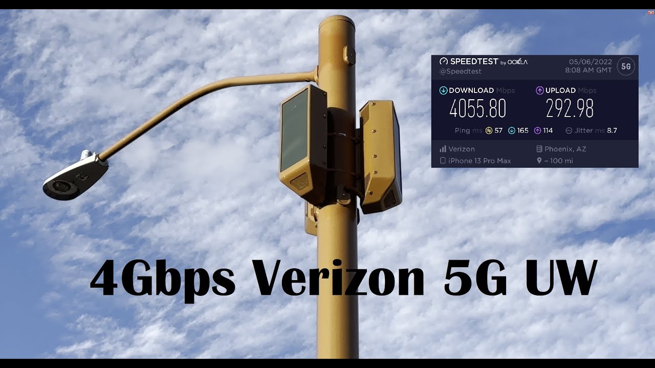 Fastest 5G Speed Test 2023 -4Gbps- Verizon 5GUW on iPhone 13 & 14 to an Ericsson mmWave radio tower
