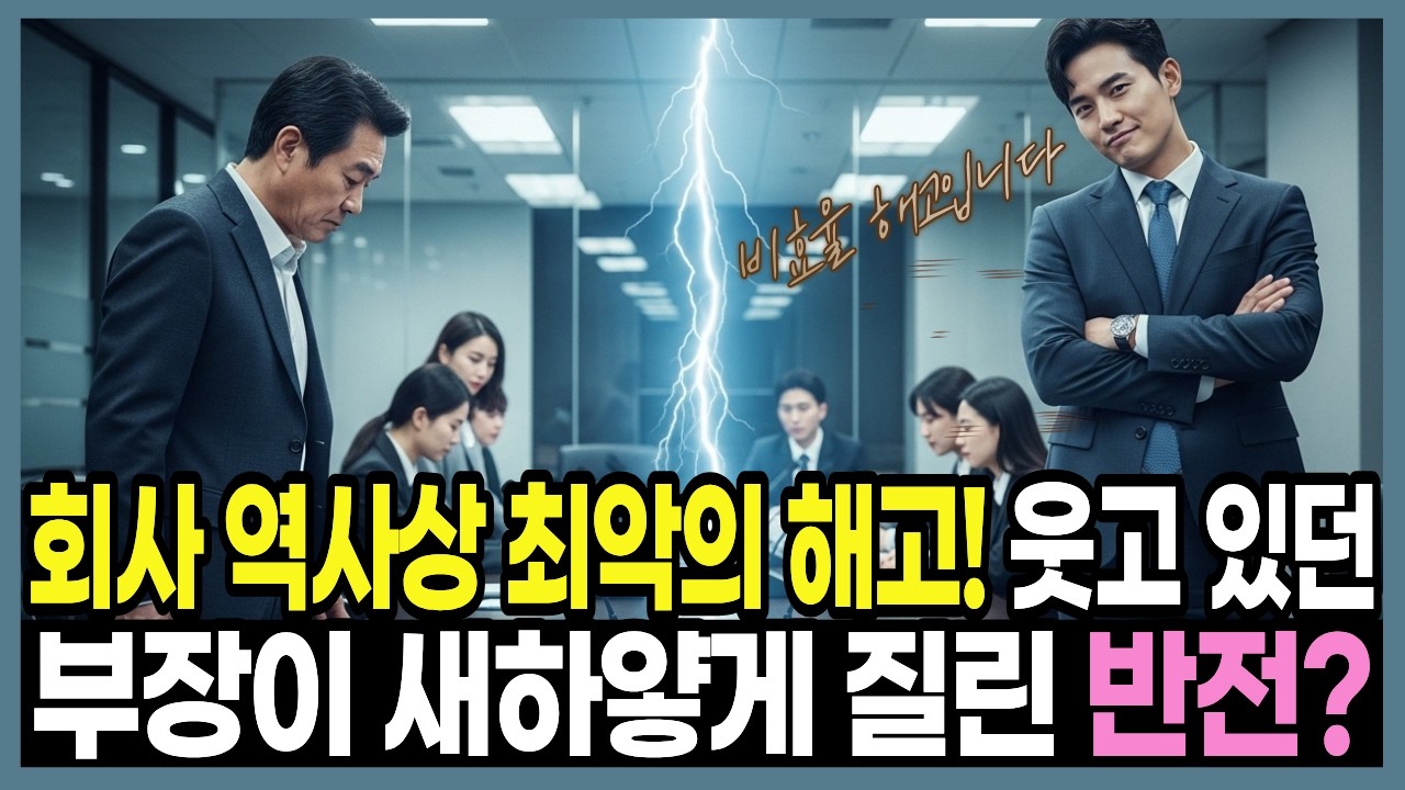 [사연] 회사 역사상 최악의 해고! 웃고 있던 부장이 새하얗게 질린 반전?