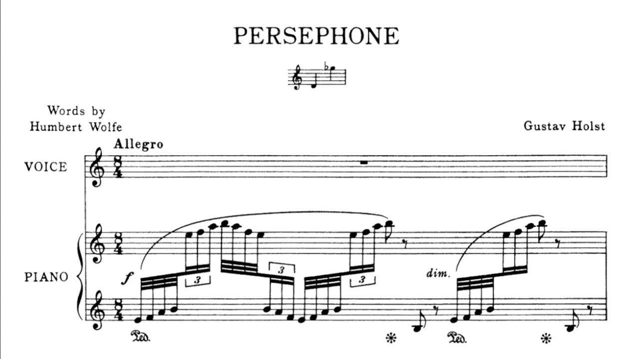 Britten plays Holst - Humbert Wolfe Songs, No. 1 : 