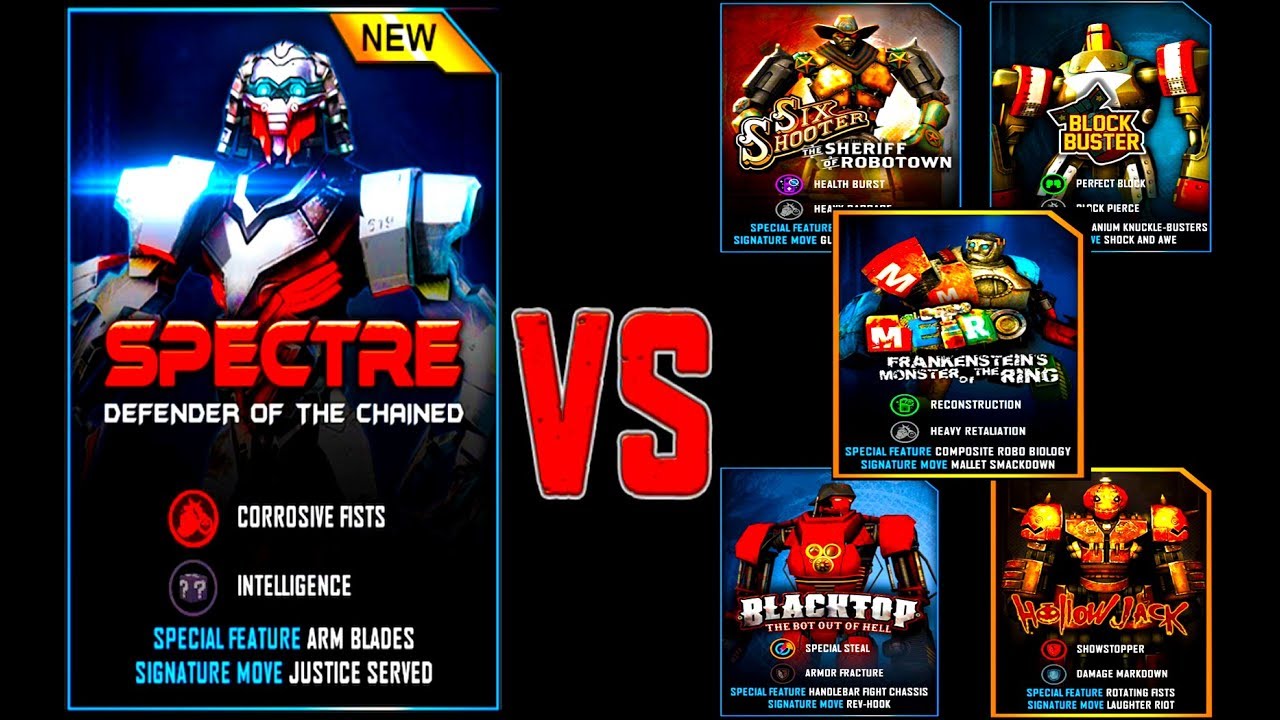 REAL STEEL WRB NEW ROBOT SPECTRE LAST UPDATE