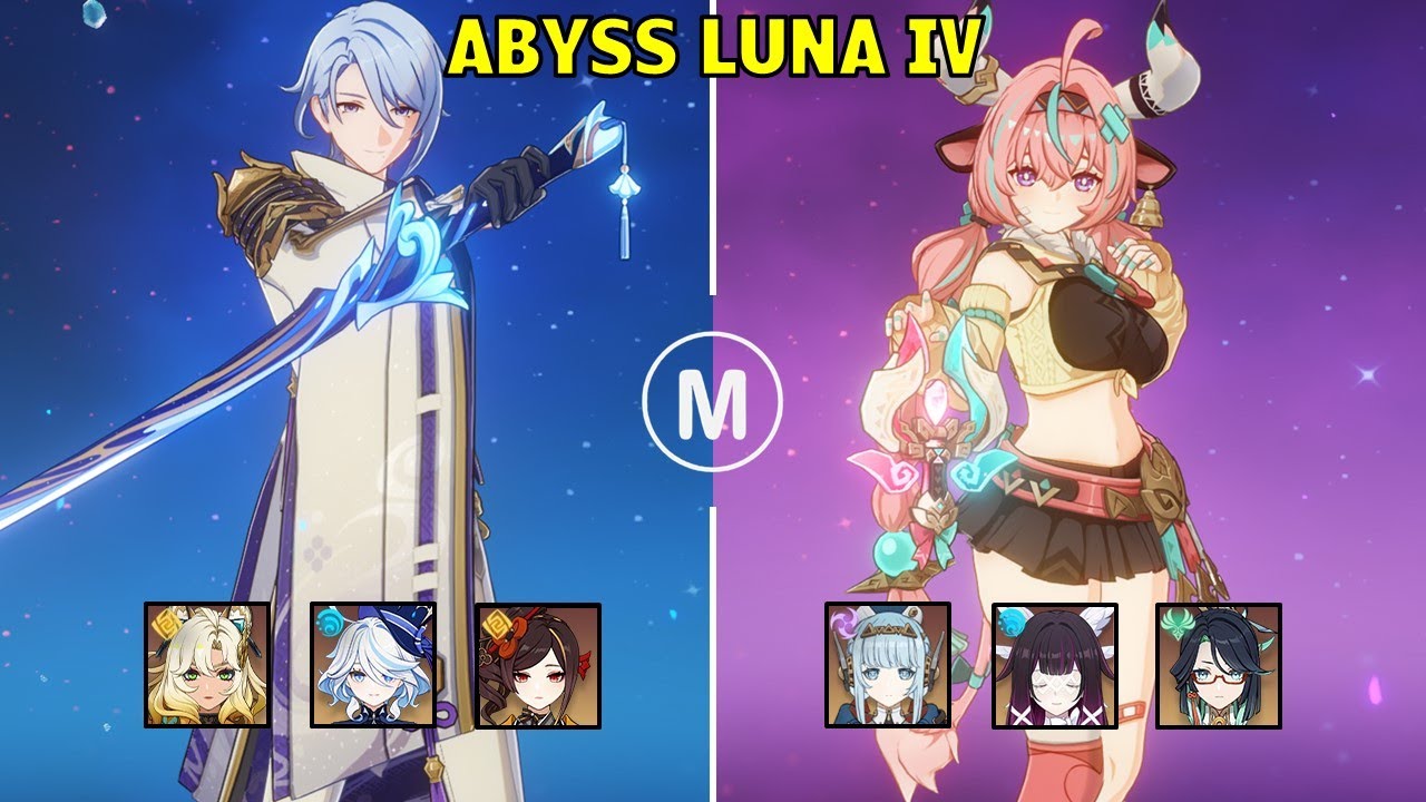 C3 Ayato Double Geo & C0 Varesa Lunar Charged - Spiral Abyss Luna IV Genshin Impact