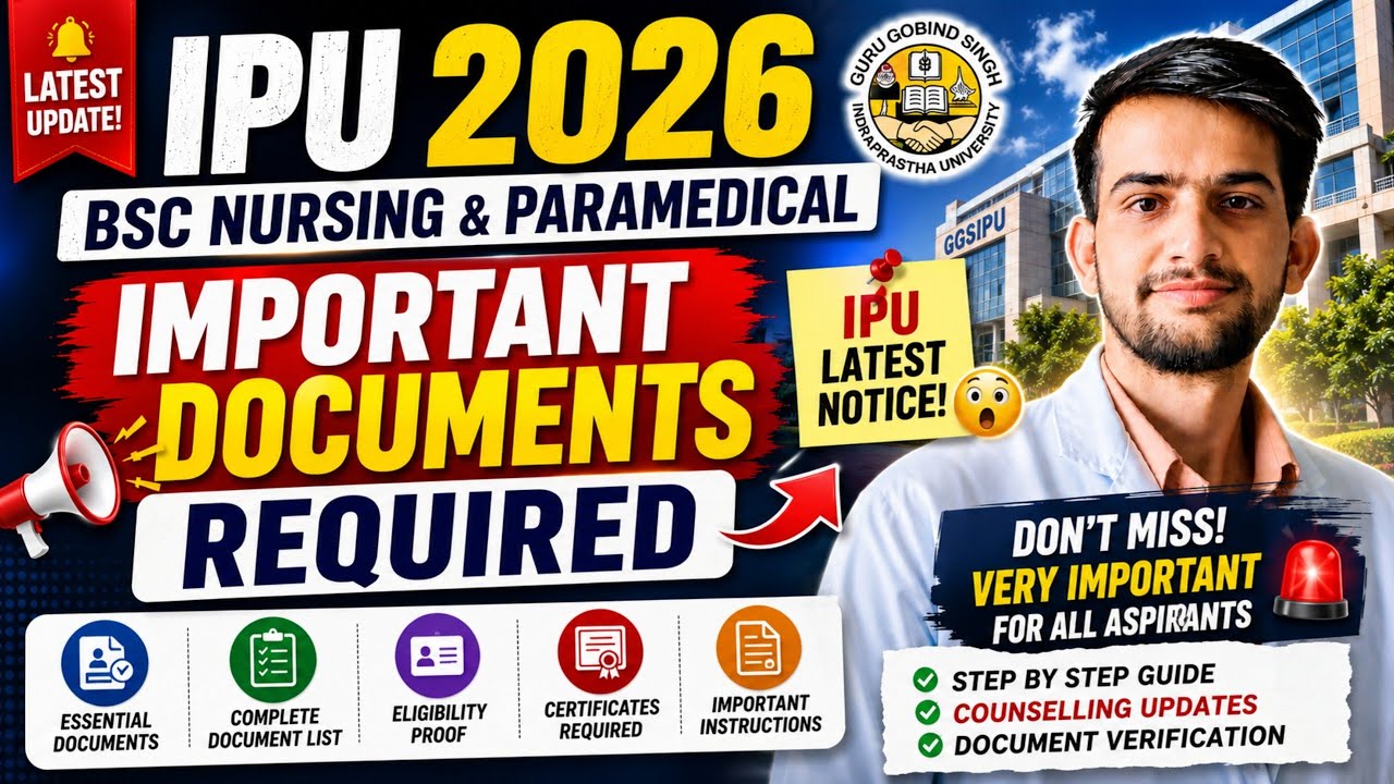 IPU Neet Counselling Important Documents 2026 || IPU CET Counselling  2026 important Documents