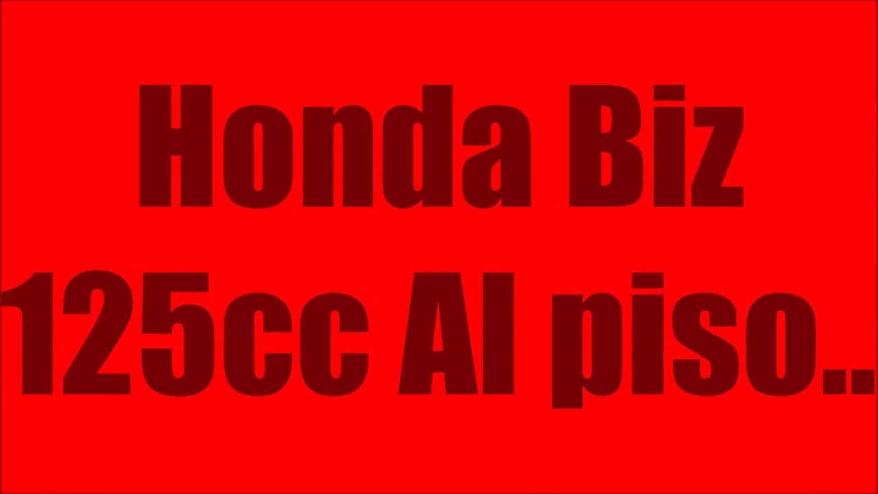 HondaBiz 125cc Al piso