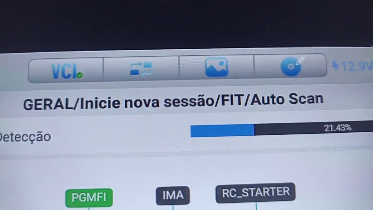 Scanner Vident Smart 800 Pró BT Honda Fit DX MT 2013.