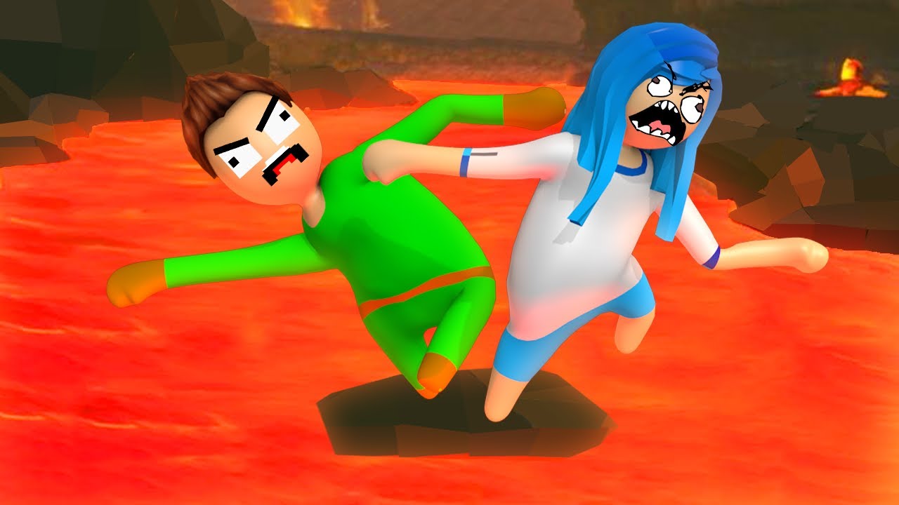 CHÃO VIROU LAVA | Human Fall flat